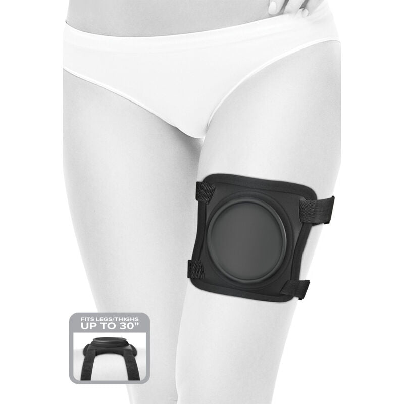 Ham Strap On pentru Coapsa, Pipedream - Body Dock Lap Strap, Sistem Push-And-Play cu Ventuza
