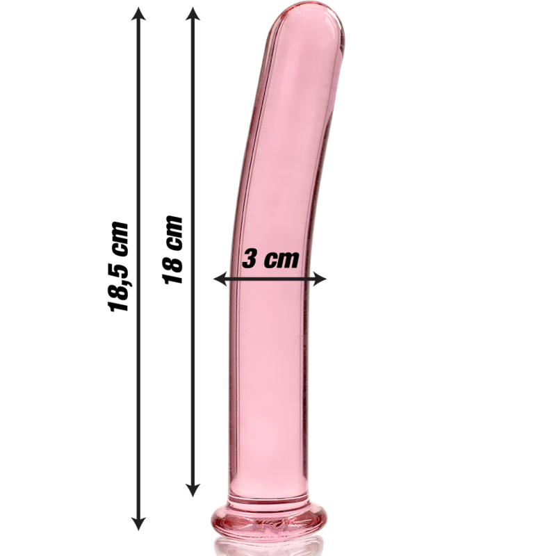 Dildo, Ibiza - Nebula Series - Model 17, Sticla Borosilicata, 18.5 CM D - 3 CM Transparent