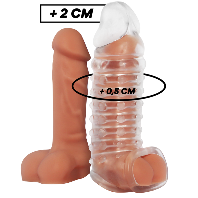 Extensie Penis, VirilXL - Sheath V11, Texturat, Transparent