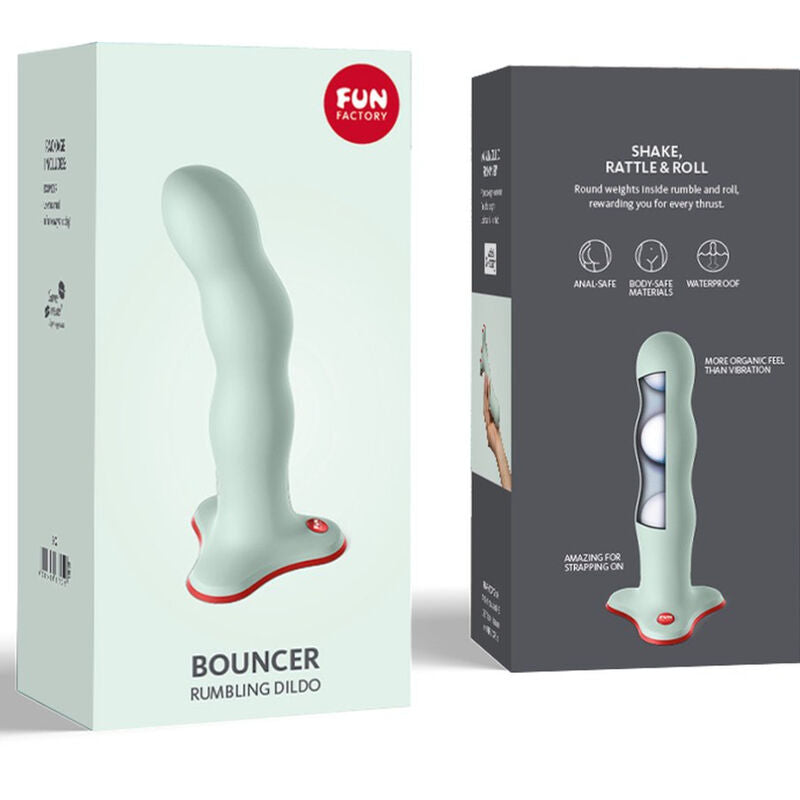 Dildo, Fun Factory - Bouncer, cu Bile Rotative Interne, Verde