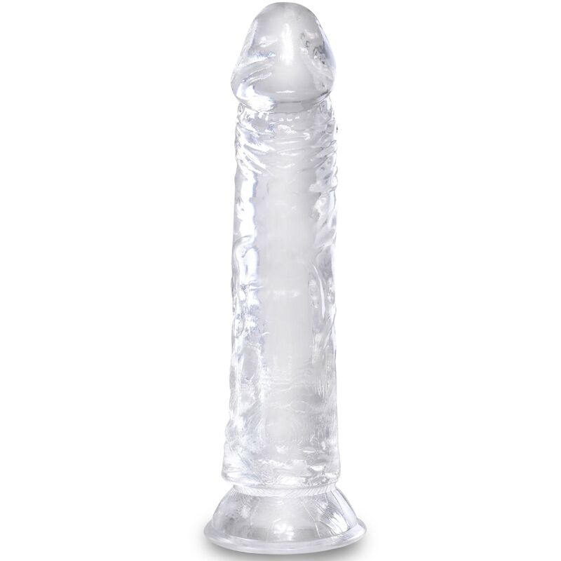 Dildo Realistic, King Cock - Clear, cu Ventuza, 19.7 CM Transparent