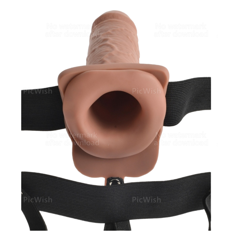 Strap On cu Ham, Pipedream - Fetish Fantasy Series Rechargeable Hollow Harness With Balls, Dildo Realistic, 17.8 CM