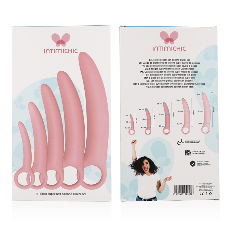 Set Dilatatoare Vaginale, Intimichic, 100% Silicon Medical, 5 Piese