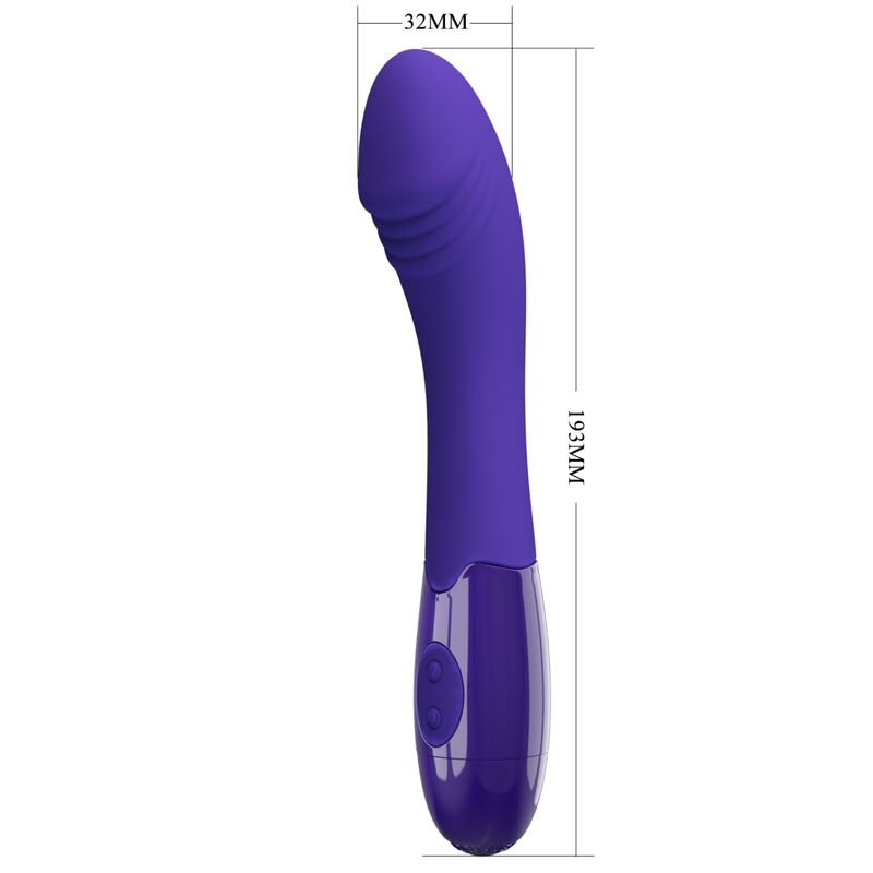 Vibrator Dildo, Pretty Love - Elemental Youth, 30 de Functii de Vibratie, Mov