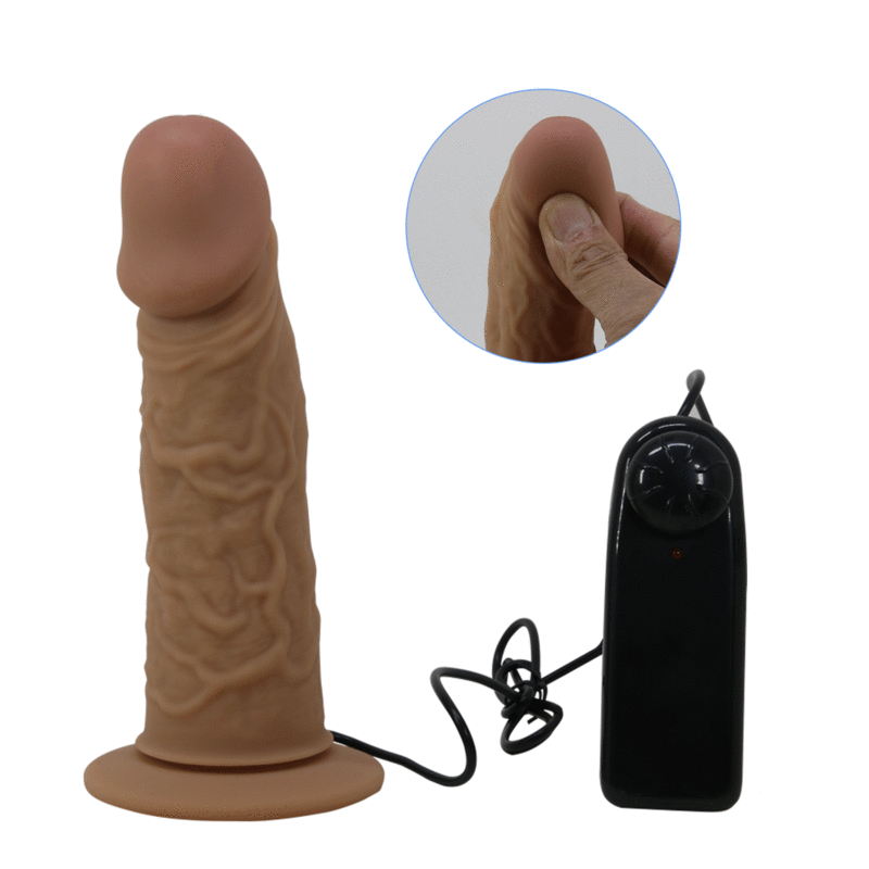 Chiloti Harness, Pretty Love, cu Dildo Vibrator Inclus, Maro