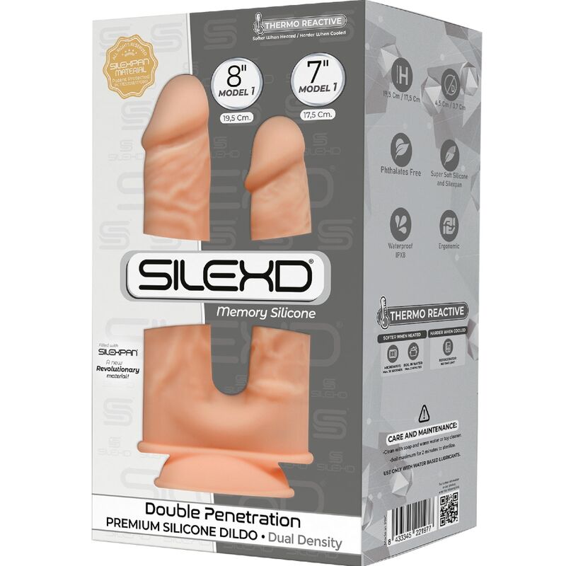 Dildo Realist, SilexD - Model 1, Dubla Penetrare, 17.5-19.5 CM