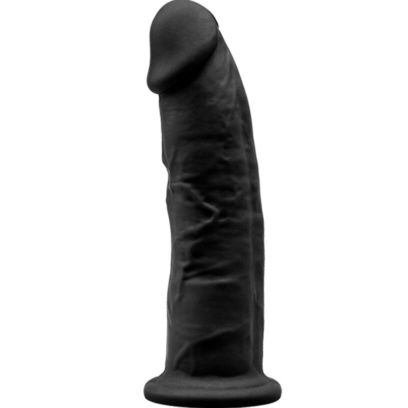 Dildo Realistic, SilexD - Model 2, Dubla Densitate Silexpan cu Ventuza, 15.4 CM Negru