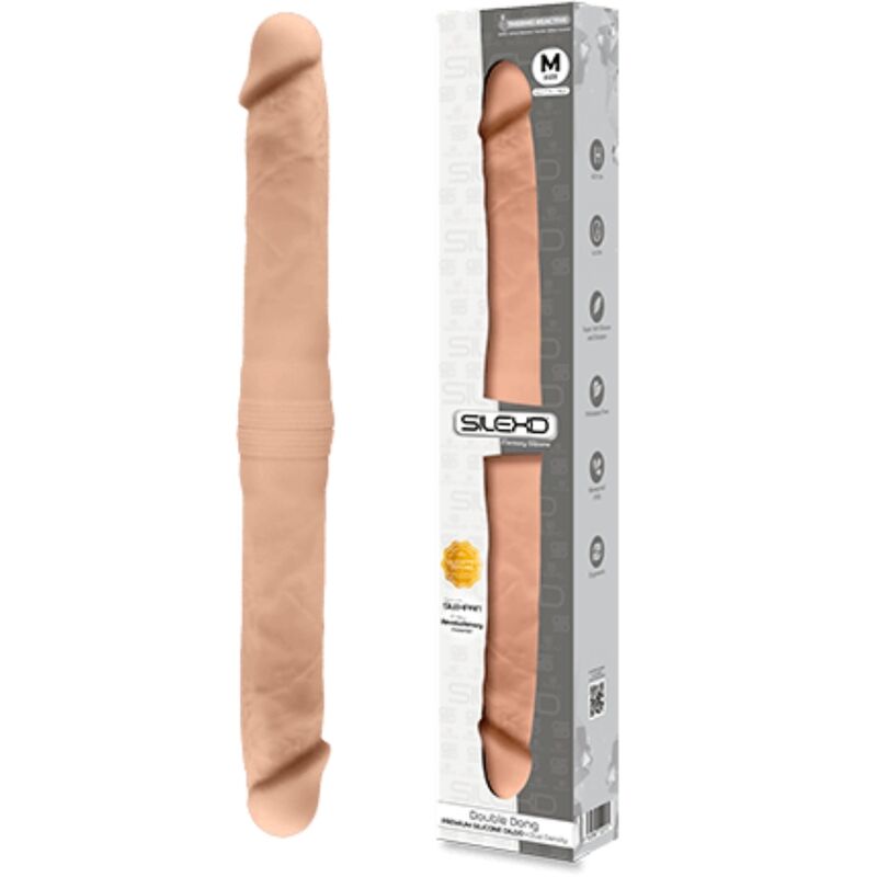 Dildo, SilexD - Doble Realistic Penis, Dublu Realist, 42.5 CM x 4.4 CM / Nud