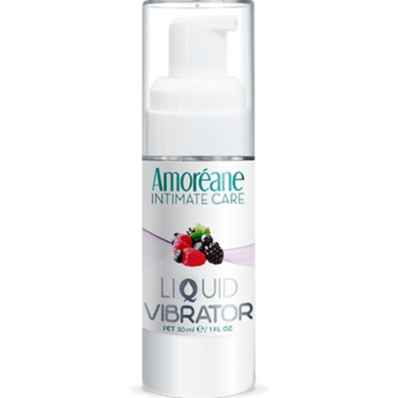 Gel Vibrator, Amoreane - Lichid Vibrant, Efect de Vibratie, Fructe Rosii 30 ML