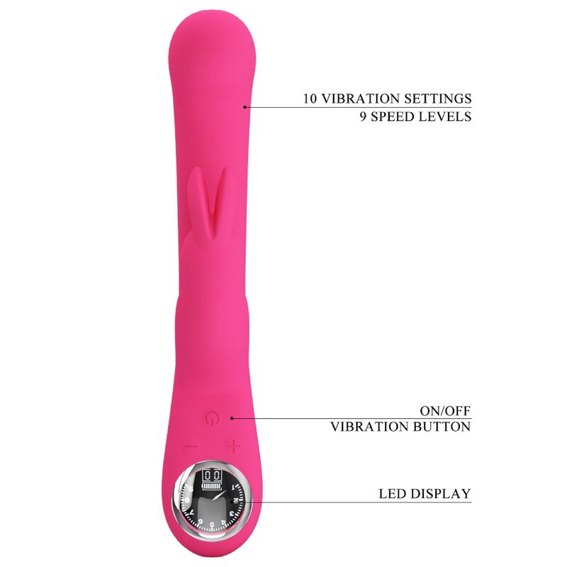 Vibrator Rabbit, Pretty Love - Lamar, Ax Curbat pentru Punct G, Roz
