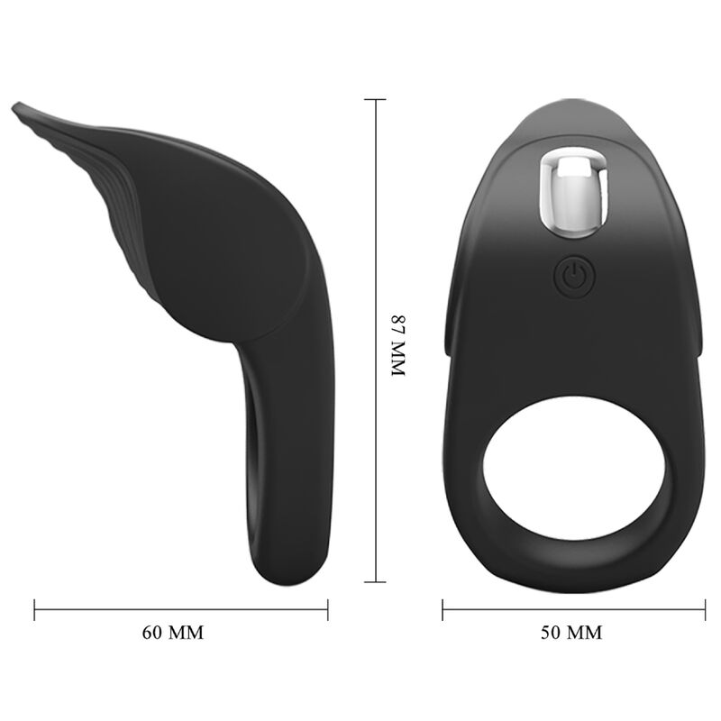 Inel Vibrator pentru Penis, Pretty Love - Susanna, 10 Functii de Vibratie, Negru