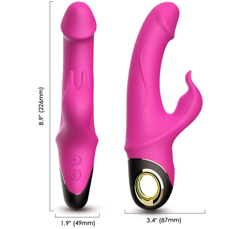 Vibrator Rabbit, Armony - Meteor, Rotativ Reincarcabil USB, Roz