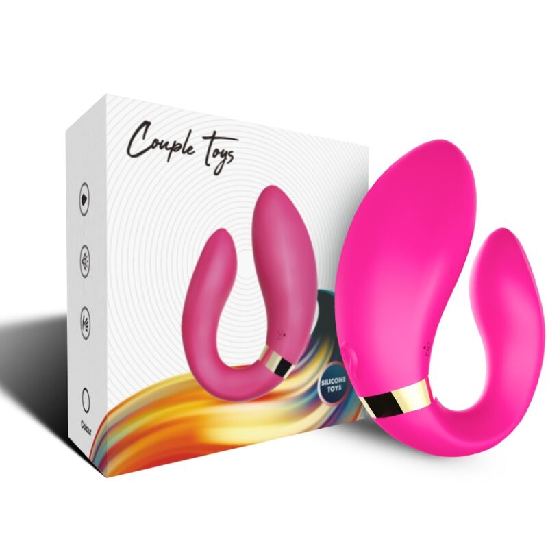 Vibrator pentru Cupluri, Armony - Crescent, cu Telecomanda, Roz