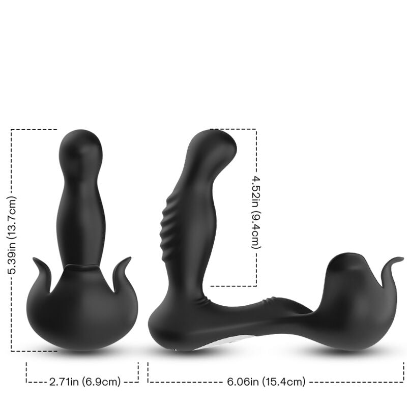 Vibrator Anal si Stimulator Testicule, Armony, Telecomanda, Negru