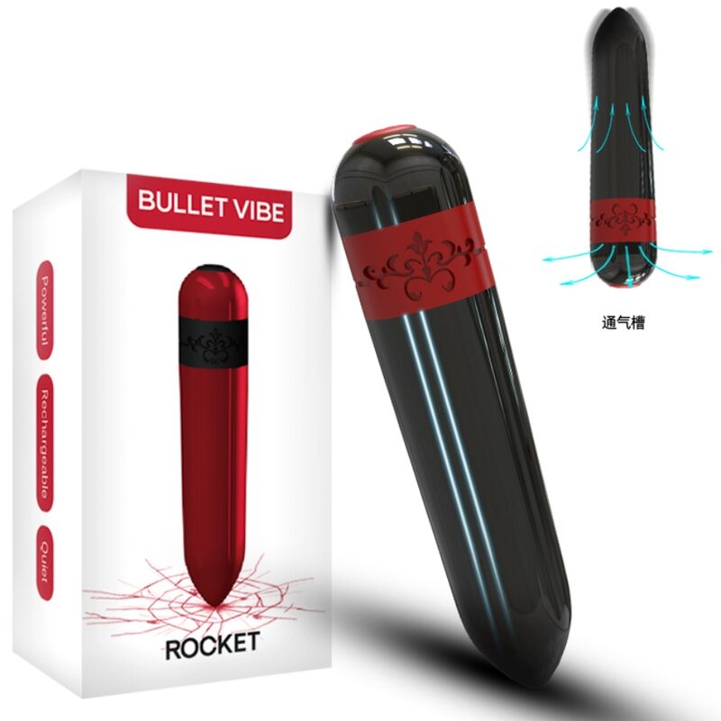 Vibrator Bullet, Armony - Rocket, cu Telecomanda, Negru
