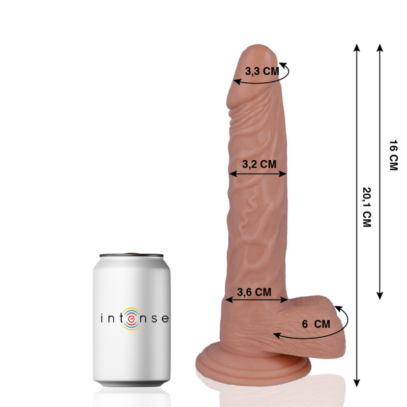 Dildo, Mr Intense - Realistic Cock, Ventuza Puternica, 20.1 x 3.2 CM