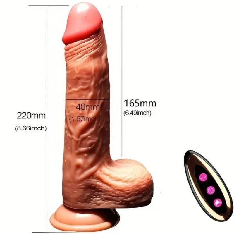 Dildo Vibrator Realistic, Armony, Cu Telecomanda si Functie Penetrare Automata, 22.5 CM