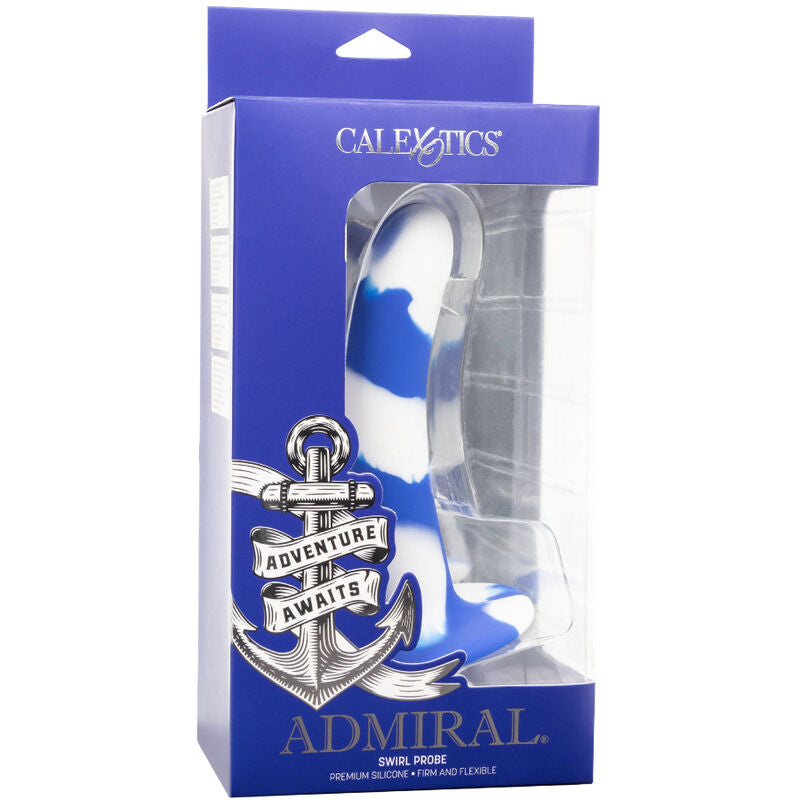 Dildo, CalExotics - Admiral Swirl, Spiralat si Flexibil, 14 CM x 3.25 CM