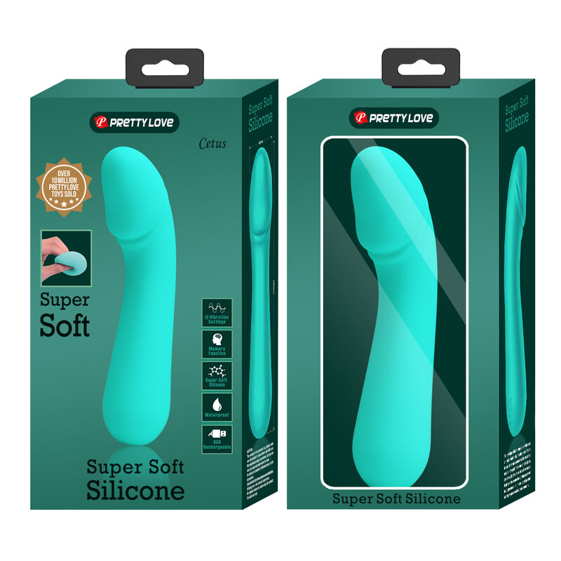 Vibrator Punctul G, Pretty Love - Cetus, Reincarcabil, Verde Aqua