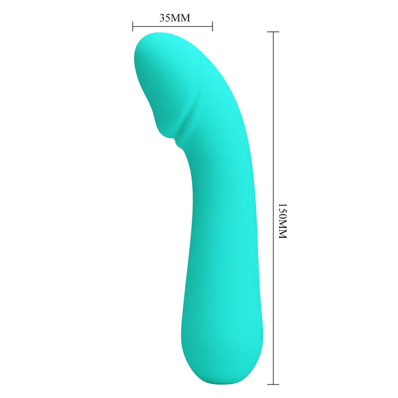 Vibrator Punctul G, Pretty Love - Cetus, Reincarcabil, Verde Aqua