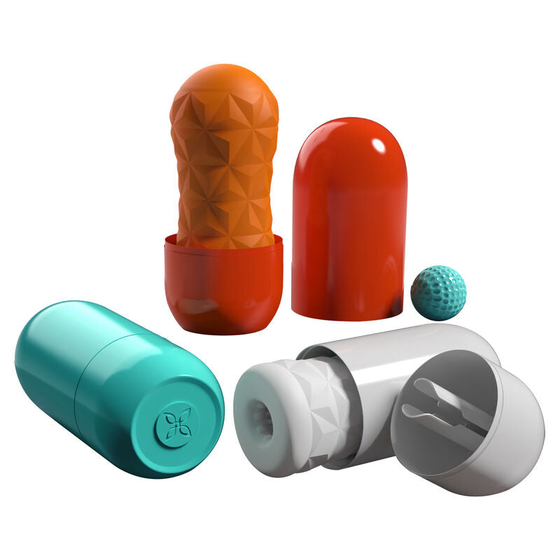 Masturbator, Pretty Love - Victoria, Transparent Reutilizabil cu Spirala Rotativa si Bila de Stimulare, Set 15 Piese