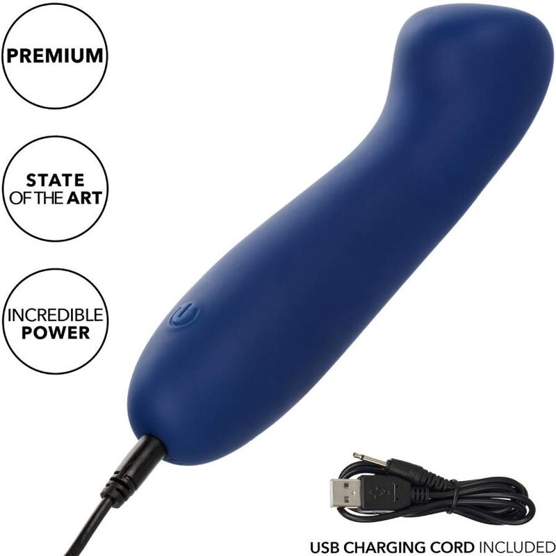 Vibrator, CalExotics - Cashmere Satin G, Rezistent la Apa IPX7, Blue