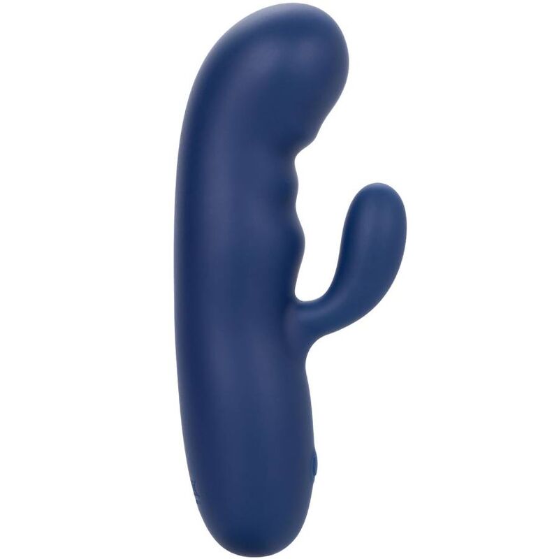 Vibrator Punctul G, CalExotics - Cashmere Silk Duo, Motor Dublu, Albastru
