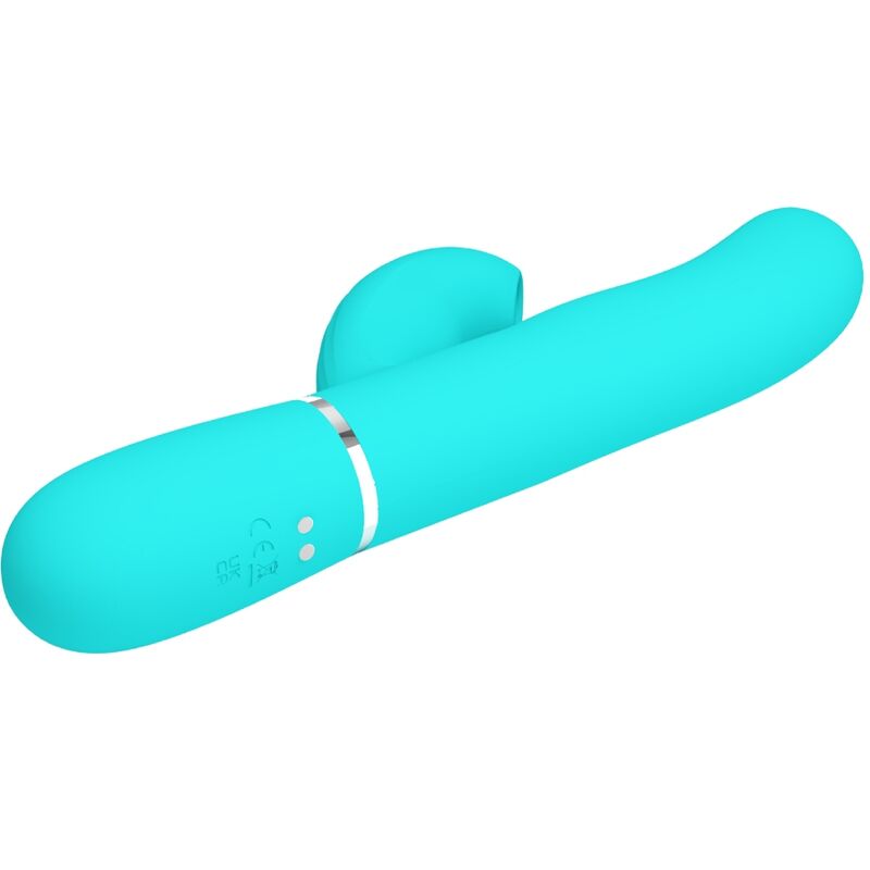 Vibrator G-Spot Rabbit, Pretty Love - Perlita, Multifunctional 3 in 1, Turcoaz