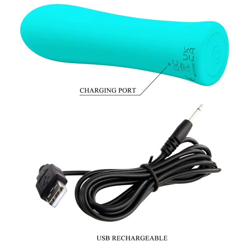 Vibrator, Pretty Love - Alfreda Super Power, 12 Functii de Vibratie, Verde Aqua