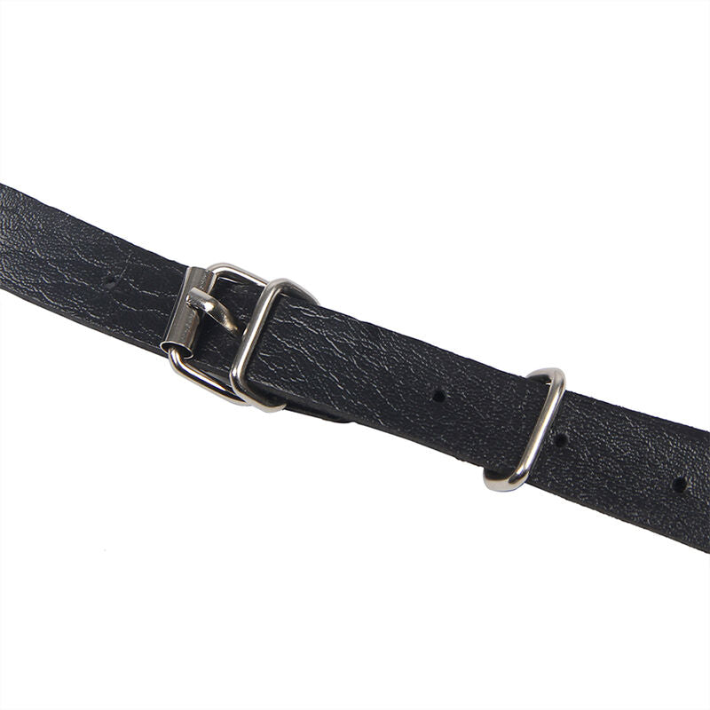 Ham pentru Piept, Subblime, cu Lanturi si Inel Mare, Marime Unica Negru