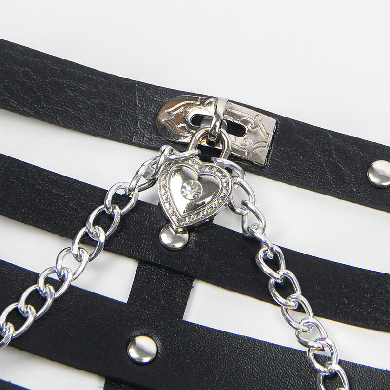 Ham Corset, Subblime, Detaliu cu Lanturi, One Size / Negru