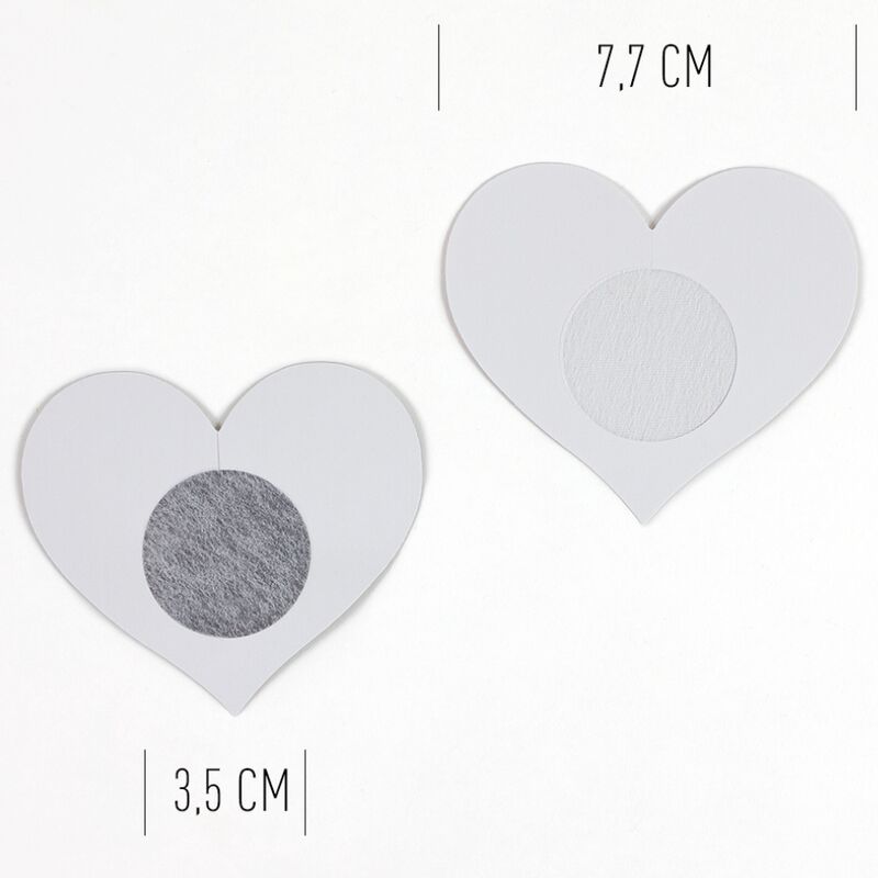 Acoperitoare pentru Sfarcuri, Secret Play - Wow Boobs Heart, Negru si Roz