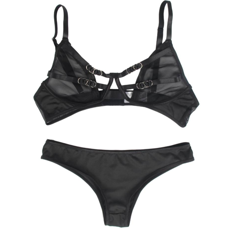 Set Sutien si Chiloti, Subblime, Transparent, S/M