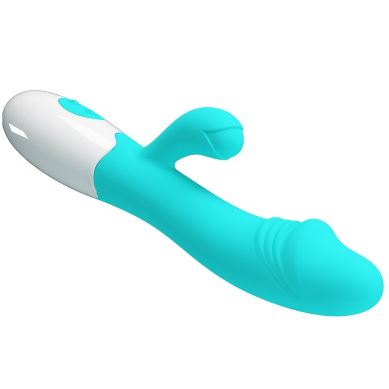 Vibrator G-Spot, Pretty Love - Snappy, Stimulator Dual Punct G si Clitoris, Turcuaz