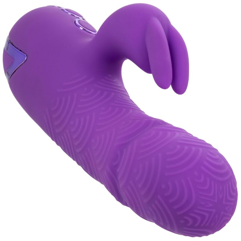 Vibrator Rabbit, CalExotics - California Dreaming Manhattan Beach Marvel, Stimulator Dual cu Vibratii si Impingere, Mov
