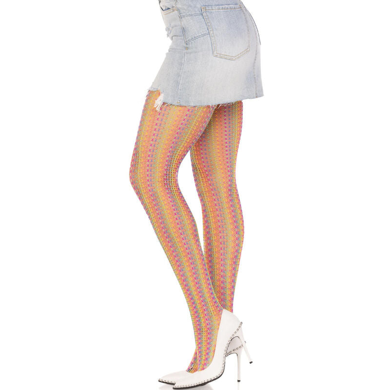 Dresuri, Leg Avenue - Multicolor Crochet, Tip Plasa Crosetata, Marime Unica