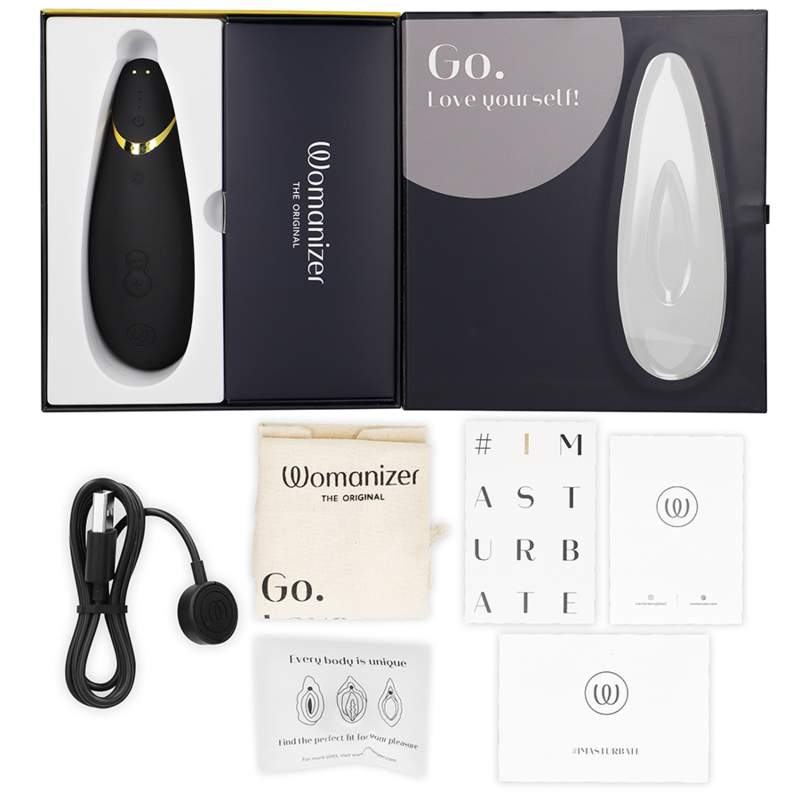 Stimulator Clitoris, Womanizer - Premium 2, Tehnologie Pleasure Air, Negru
