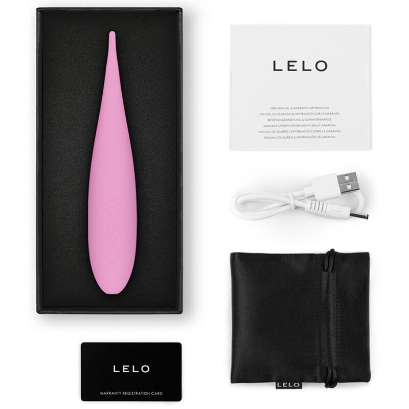 Stimulator Clitoris, Lelo - Dot Travel, Vibratii Puternice, Roz