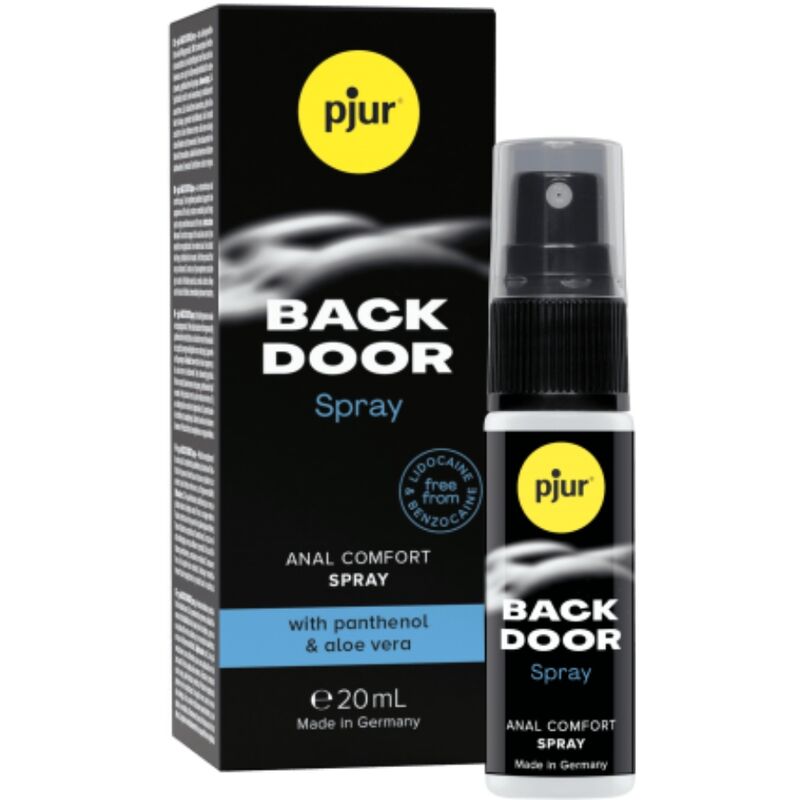 Set Lubrifiant Anal si Spray, Pjur - Back Door Set, Lubrifiant Siliconic cu Jojoba si Spray fara Lidocaina