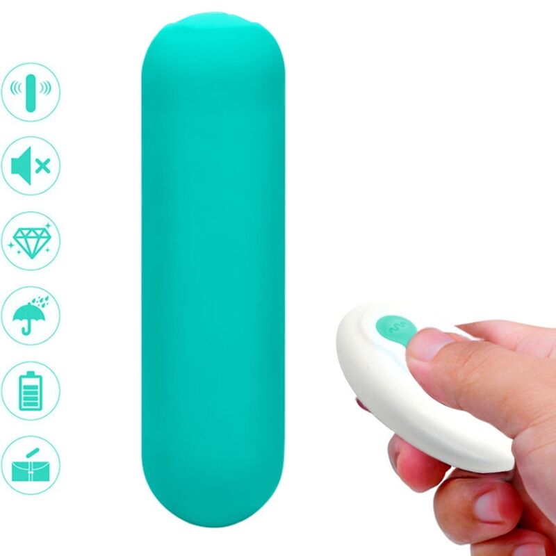 Vibrator Bullet, Armony - Splash Joie, Telecomanda Wireless, 75 X 19 CM Verde
