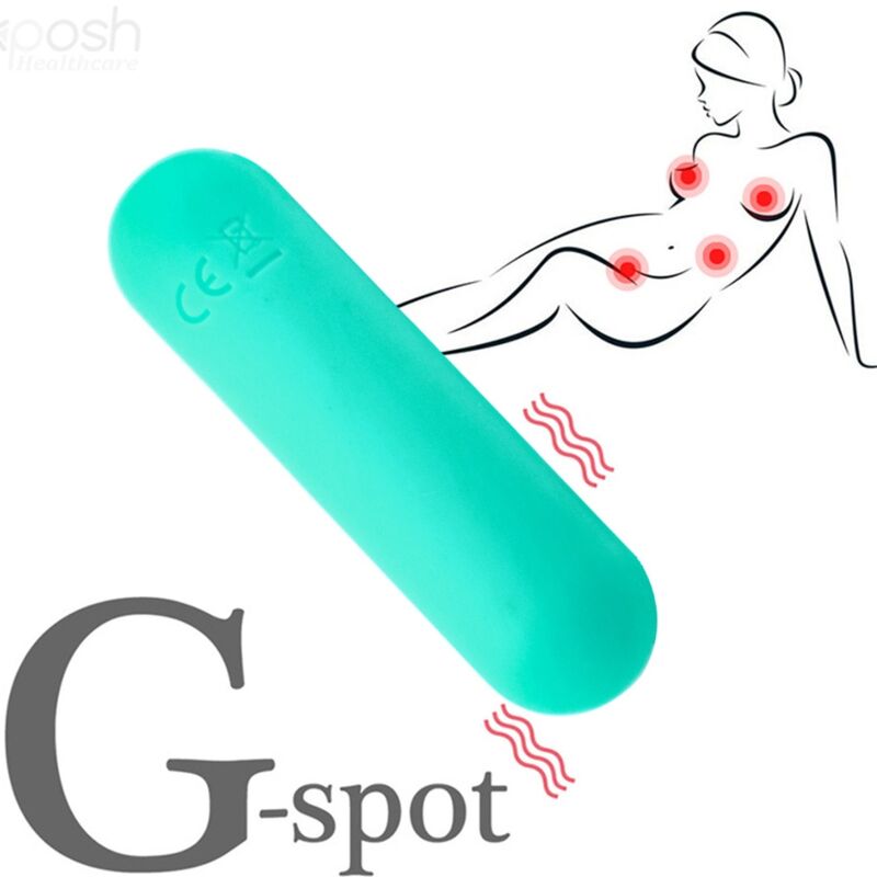 Vibrator Bullet, Armony - Splash Joline, 10 Vibratii, 65 X 15 CM Verde