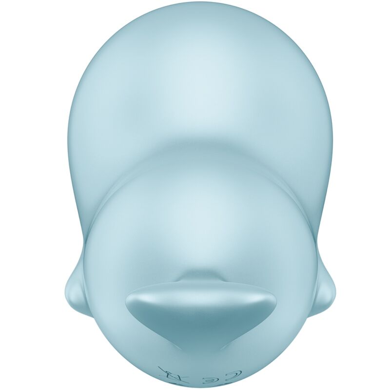 Stimulator si Vibrator, Satisfyer - Sassy Seal, Impulsuri de Aer si Vibratii, Albastru