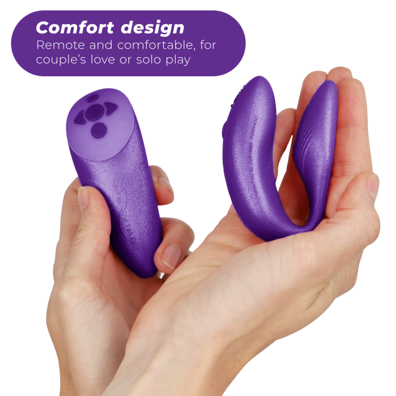 Vibrator pentru Cupluri, We-Vibe - Chorus, cu Telecomanda Squeeze, Lilac