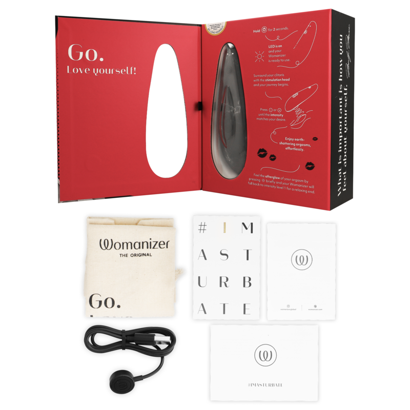 Stimulator Clitoris, Womanizer - Marilyn Monroe Classic 2, Pleasure Air Technology, Marmura Neagra