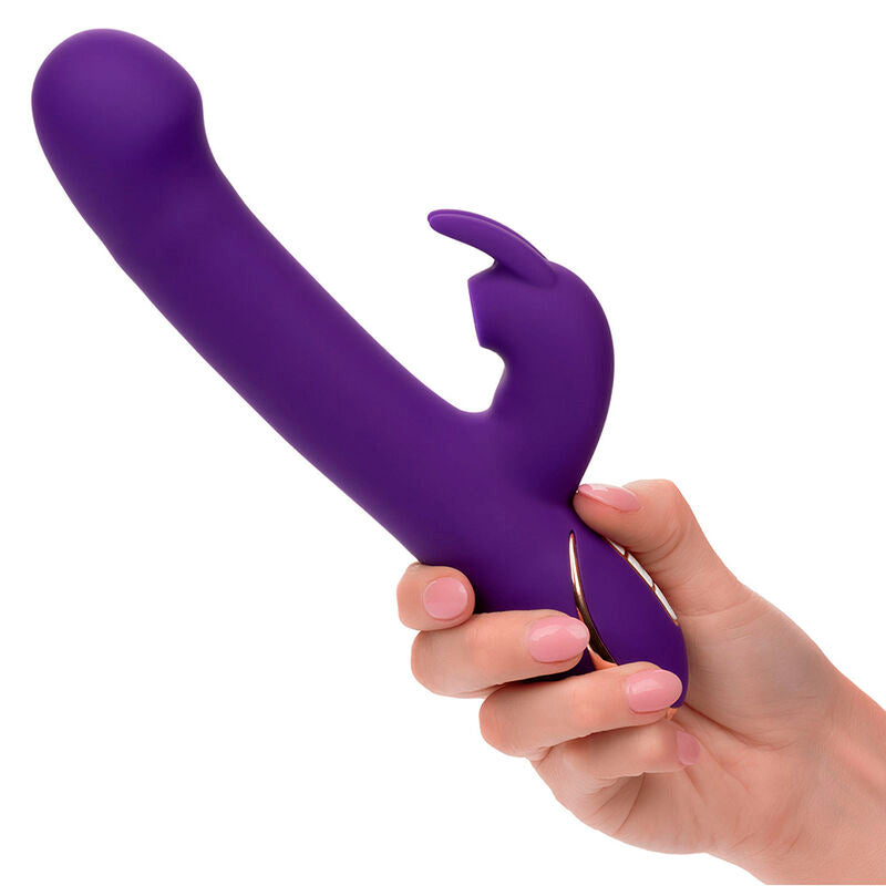Vibrator si Stimulator, Calexotics - Jack Rabbit, 7 Vibratii si 7 Moduri de Suctiune, Albastru