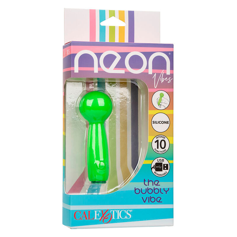 Mini Masajator, CalExotics - Neon Vibes The Bubbly Vibe, 10 Vibratii, Verde