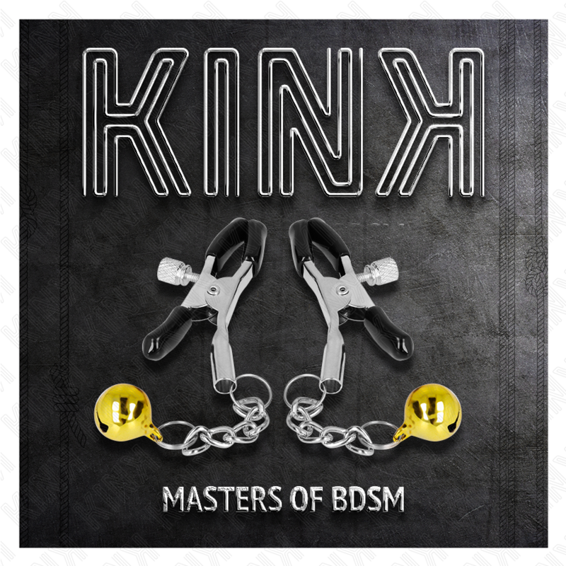 Cleme pentru Sfarcuri, Kink, cu Pandantiv Clopotel, Auriu 6 CM