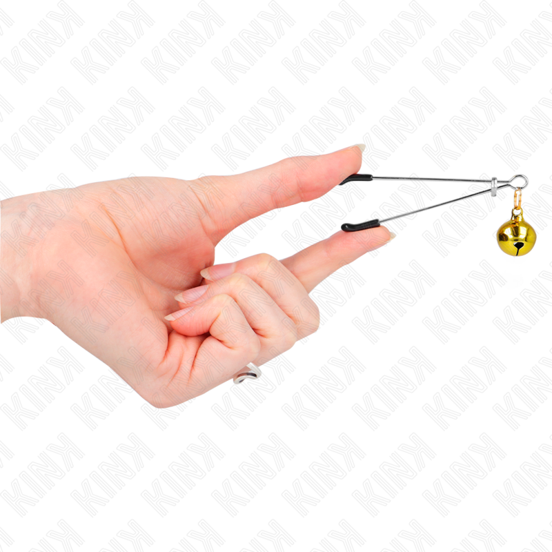 Cleme pentru Sfarcuri, Kink - Thin Bell, cu Clopotei, Aurii 7 CM