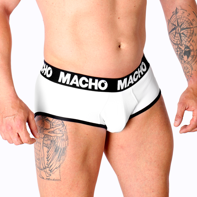 Slip, Macho - MS30BL, Cupa de Sustinere, S / Alb