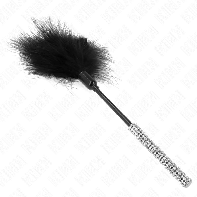 Pene pentru Gadilat, Kink - Tickle Feathers, Maner cu Pietre Stralucitoare, 27 CM